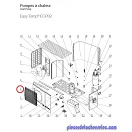 Raidisseur Avant pour Pompes à Chaleur Easy Temp ECP08 Hayward