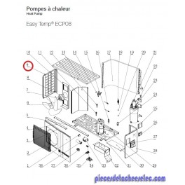 Panneau Gauche pour Pompes à Chaleur Easy Temp ECP08 Hayward Panneau Gauche pour Pompes à Chaleur Easy Temp ECP08 Hayward