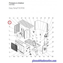 Panneau Gauche pour Pompes à Chaleur Easy Temp ECP08 Hayward