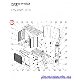 Panneau de Séparation pour Pompes à Chaleur Easy Temp ECP08 Hayward Panneau de Séparation pour Pompes à Chaleur Easy Temp ECP08 Hayward