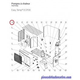 Panneau de Séparation pour Pompes à Chaleur Easy Temp ECP08 Hayward