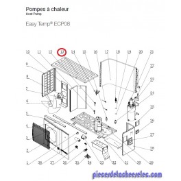 Panneau Supérieur pour Pompes à Chaleur Easy Temp ECP08 Hayward