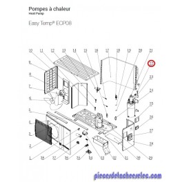 Condenseur Titane PVC pour Pompes à Chaleur Easy Temp ECP08 Hayward Condenseur Titane PVC pour Pompes à Chaleur Easy Temp ECP08 Hayward