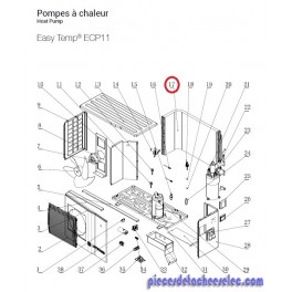 Evaporateur à Ailette pour Pompes à Chaleur Easy Temp ECP11 Hayward