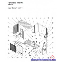 Compresseur pour Pompes à Chaleur Easy Temp ECP11 Hayward