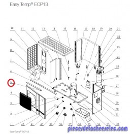 Raidisseur Avant pour Pompes Easy Temp ECP13 Hayward