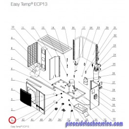 Panneau Avant pour Pompes à Chaleur Easy Temp ECP13 Hayward