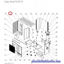 Support Moteur pour Pompes à Chaleur Easy Temp ECP13 Hayward