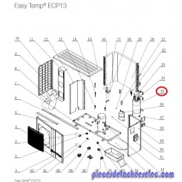 Condenseur Titane PVC pour Pompes à Chaleur Easy Temp ECP13 Hayward Condenseur Titane PVC pour Pompes à Chaleur Easy Temp ECP13 Hayward