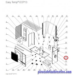 Panneau Droit pour Pompes à Chaleur Easy Temp ECP13 Hayward Panneau Droit pour Pompes à Chaleur Easy Temp ECP13 Hayward