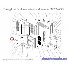 Condenseur Titane PVC pour Pompes à Chaleur EnergyLine Pro Toute Saison ENP6MASC Hayward