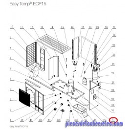 Compresseur pour Pompes à Chaleur Easy Temp ECP15 Hayward Compresseur pour Pompes à Chaleur Easy Temp ECP15 Hayward