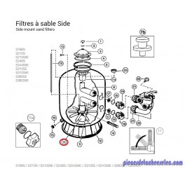 Diffuseur Inférieur avec Tube Central S0166S pour Filtres à Sable Side Hayward