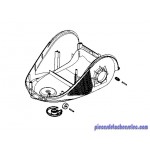 Demi-Boitier Inférieur + Roulette pour Aspirateur Compact Power Cyclonic Moulinex