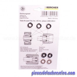 Jeu de Joints de Tuyau Jet Rotatif pour Nettoyeur Haute Pression HDS 760 Kärcher Jeu de Joints de Tuyau Jet Rotatif pour Nettoyeur Haute Pression HDS 760 Kärcher