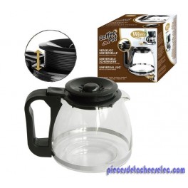 Verseuse + Couvercle Adaptable 9/15 Tasses pour Cafetières Bosch / Brandt / Braun / DELONGHI / KENWOOD / Seb Verseuse + Couvercle Adaptable 9/15 Tasses pour Cafetières Bosch / Brandt / Braun / DELONGHI / KENWOOD / Seb