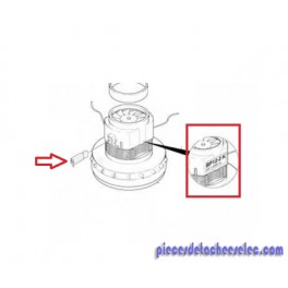 Charbon de Moteur version 1 pour Aspirateur NT 501 Karcher