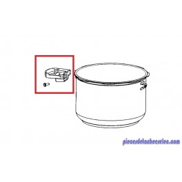 Poignée de Cuve Gris pour Cocotte Optimal 6L Inox Seb Poignée de Cuve Gris pour Cocotte Optimal 6L Inox Seb