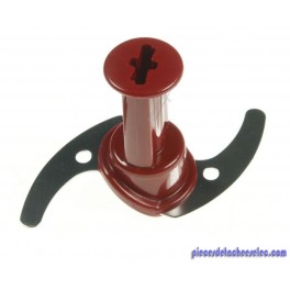 Couteau de Hachoir Amovible Rouge pour Hachoir Multi-Moulinette Moulinex