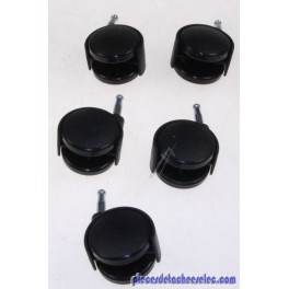 Roulettes x 5 pour Aspirateur Rowenta Pro