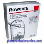 Lot de 10 Sacs pour Aspirateurs Rowenta