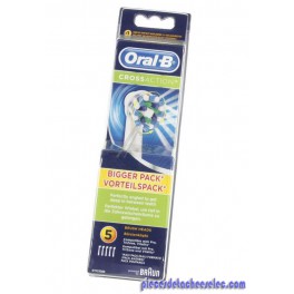 Pack de 5 Brossettes Oral-B Crossaction pour Hydropulseurs Braun