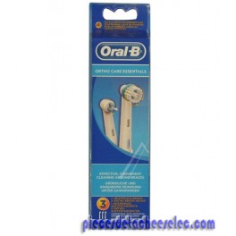 Brosses à Dents Orthodontiques x3 pour Hydropulseurs Braun