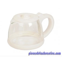 Verseuse Blanche + Couvercle pour Cafetière Express Seb Verseuse Blanche + Couvercle pour Cafetière Express Seb