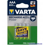 Accus / Piles rechargeables 1,2V. 800mAh type micro AAA ( LR03 ) Varta longlife