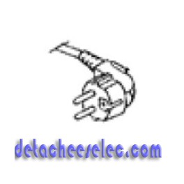 Cordon D'alimentation Noir pour Grille Pain TL681830 Rowenta Cordon D'alimentation Noir pour Grille Pain TL681830 Rowenta