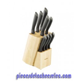 Coffret 10 Pièces Bloc +9 Couteaux Inox Tefal Coffret 10 Pièces Bloc +9 Couteaux Inox Tefal
