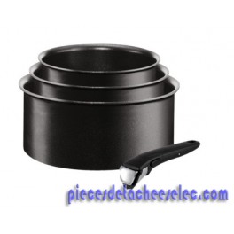 Set de 3 Casseroles 16/18/20cm +1 Poignée Amovible Ingenio Expertise Noir Tefal