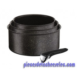 Set de 3 Casseroles 16/18/20cm+1 Poignée Amovible Ingenio Authentic Noir Mouchete Induction Tefal Set de 3 Casseroles 16/18/20cm+1 Poignée Amovible Ingenio Authentic Noir Mouchete Induction Tefal