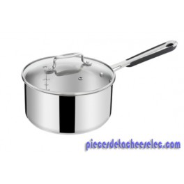 Casserole 20cm/3L +Couvercle en Verre Pro Inox Induction Tefal 