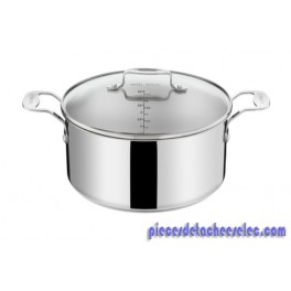 Faitout 24cm /5L +Couvercle en Verre Pro Inox Induction Tefal Faitout 24cm /5L +Couvercle en Verre Pro Inox Induction Tefal