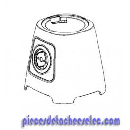Demi boitier supérieur blanc pour Blender Moulinex Demi boitier supérieur blanc pour Blender Moulinex
