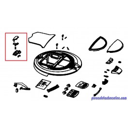 Bouton/verrou noir pour Robot Aspirateur Rowenta