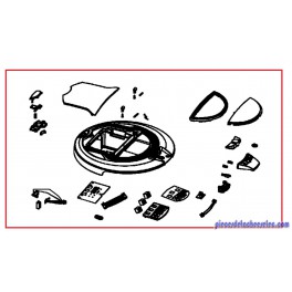 Demi boitier supérieur complet pour Robot Aspirateur Rowenta Demi boitier supérieur complet pour Robot Aspirateur Rowenta