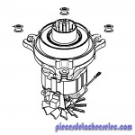 Moteur + Reducteur pour Robots Moulinex 