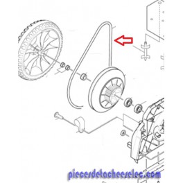 Courroie Rouge pour Balayeuse Autotractée KM70/30C Karcher Courroie Rouge pour Balayeuse Autotractée KM70/30C Karcher