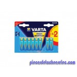 Pochette de 6+2 piles 1,5 volts alcaline Varta LR6