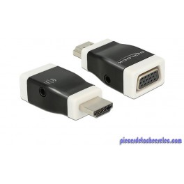 Adaptateur HDMI Male VGA Femelle avec Audio