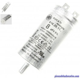 Condensateur Métal Faston 6,3 mmCondensateur Métal Faston 6,3 mm pour Séche Linge CURTISS Condensateur Métal Faston 6,3 mmCondensateur Métal Faston 6,3 mm pour Séche Linge CURTISS