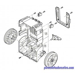 Couvercle Arrière Complet avec Roues pour Nettoyeur Haute Pression Bosch Couvercle Arrière Complet avec Roues pour Nettoyeur Haute Pression Bosch