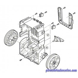 Couvercle Arrière Complet avec Roues pour Nettoyeur Haute Pression Bosch
