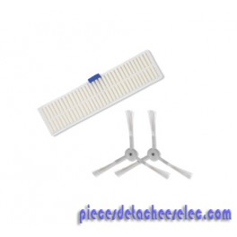 Filtre Alergy Haute Performance + Brossettes x2 pour Aspirateur Robot Rowenta Filtre Alergy Haute Performance + Brossettes x2 pour Aspirateur Robot Rowenta
