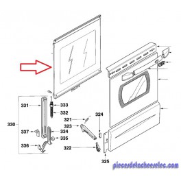 Vitre Intérieur pour Cuisinière Vedette