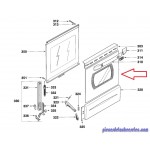 Vitre Extérieur de Porte pour Cuisinière Vedette