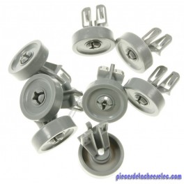 Jeu de roulettes Panier Inférieur X8 pour Lave-Vaisselle Whirlpool Jeu de roulettes Panier Inférieur X8 pour Lave-Vaisselle Whirlpool