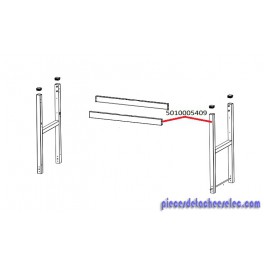 Kit de Tube Gauche ou Droite pour Chariot + Support Cuve pour Plancha Campingaz